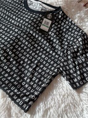 Under Armour Black Short Sleeve Logo Repeat Tee